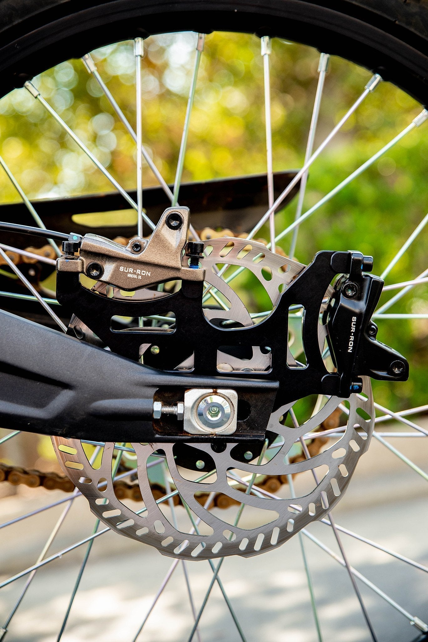 Dual Rear Caliper Bracket Compatbible With Surron