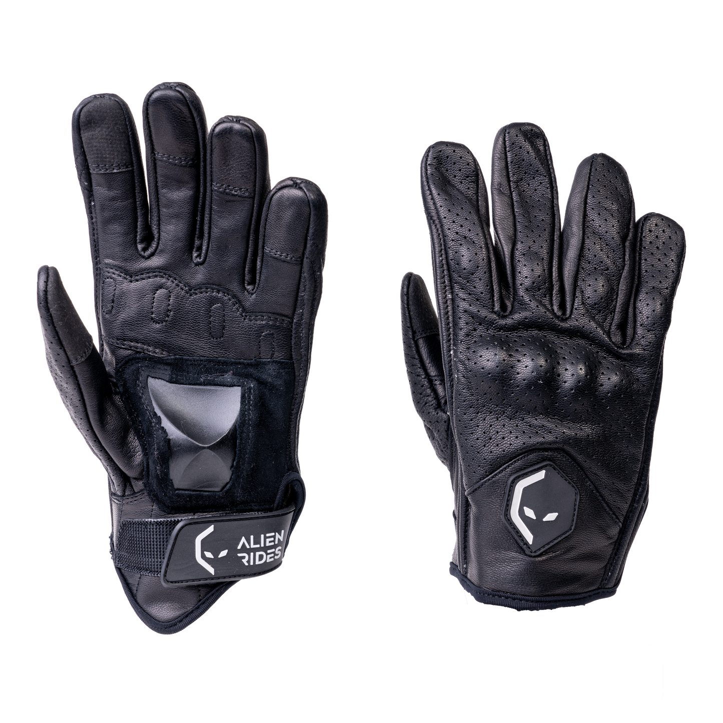 Alien Rides Kevlar Leather Gloves with Crash Protection