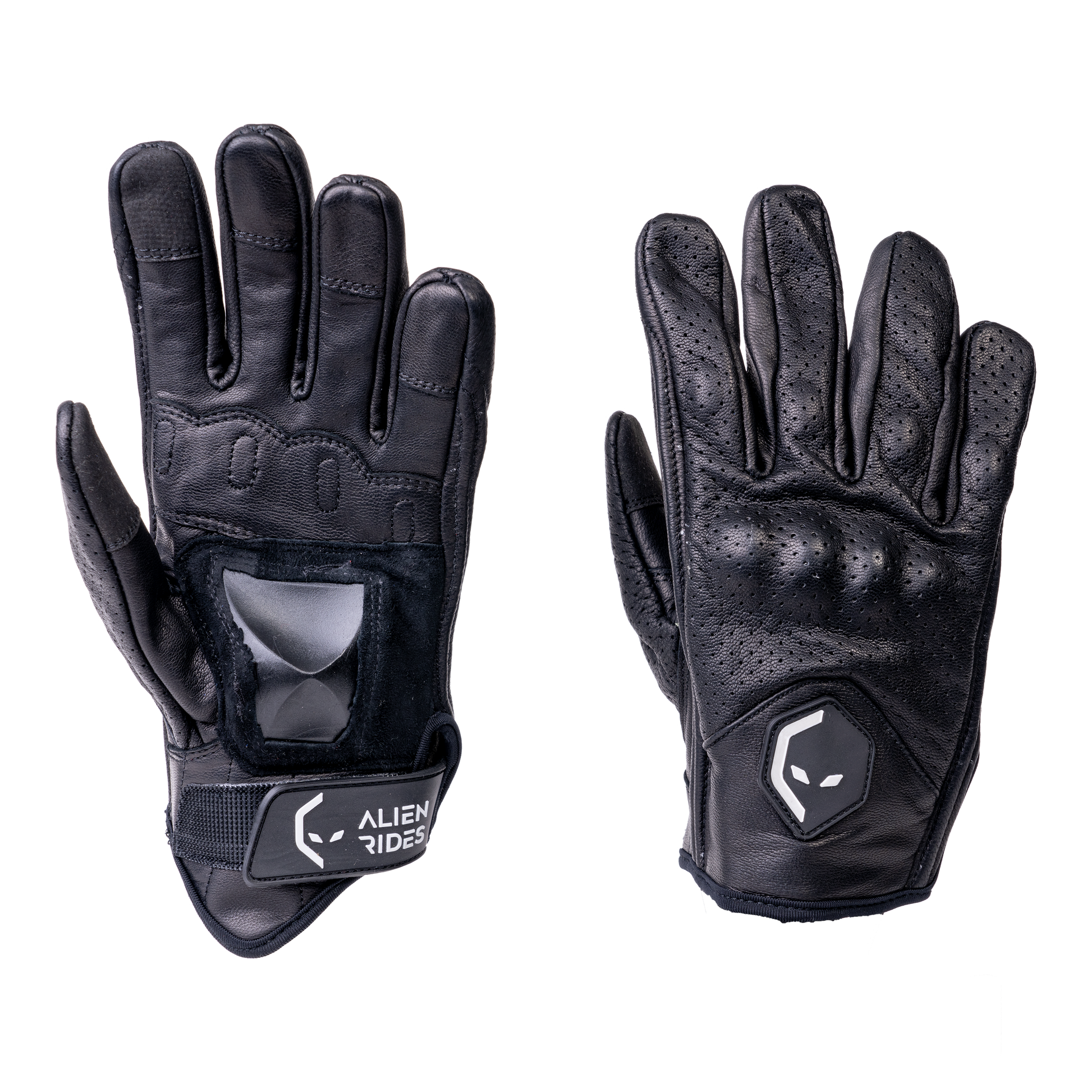 Alien Rides Kevlar Leather Gloves with Crash Protection