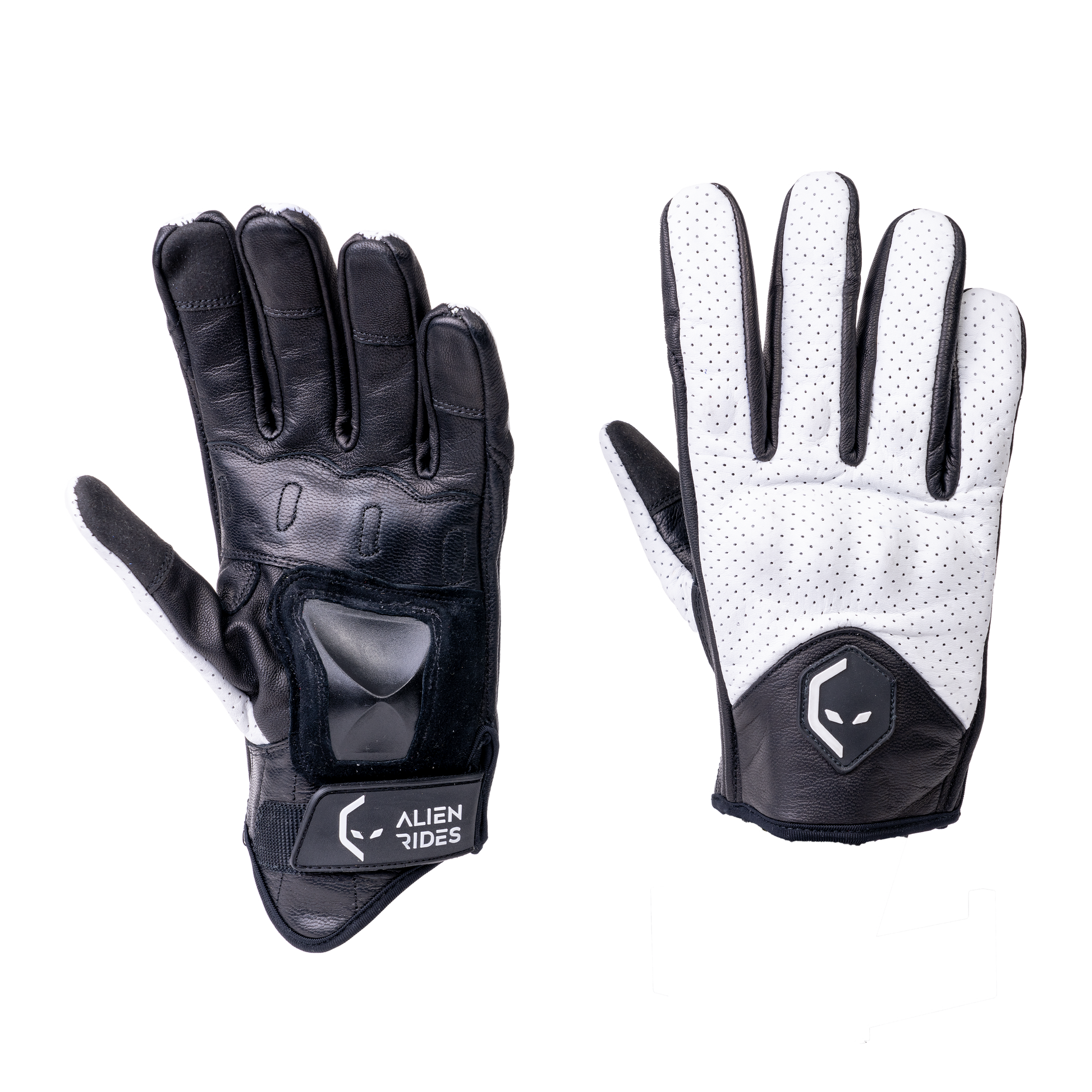 Alien Rides Kevlar Leather Gloves with Crash Protection