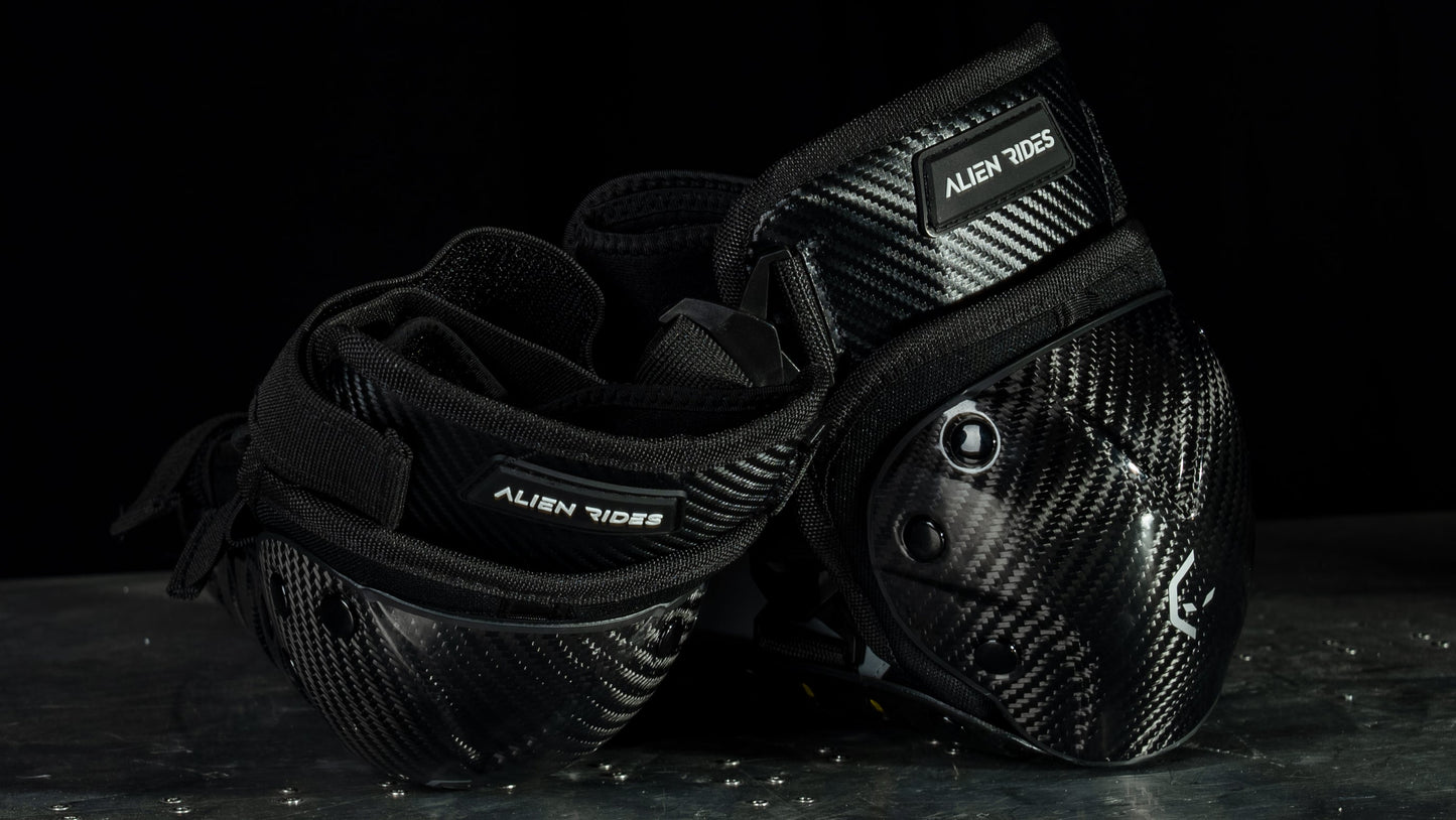 Alien Rides Carbon Fiber Protective Elbow and Knee Pads
