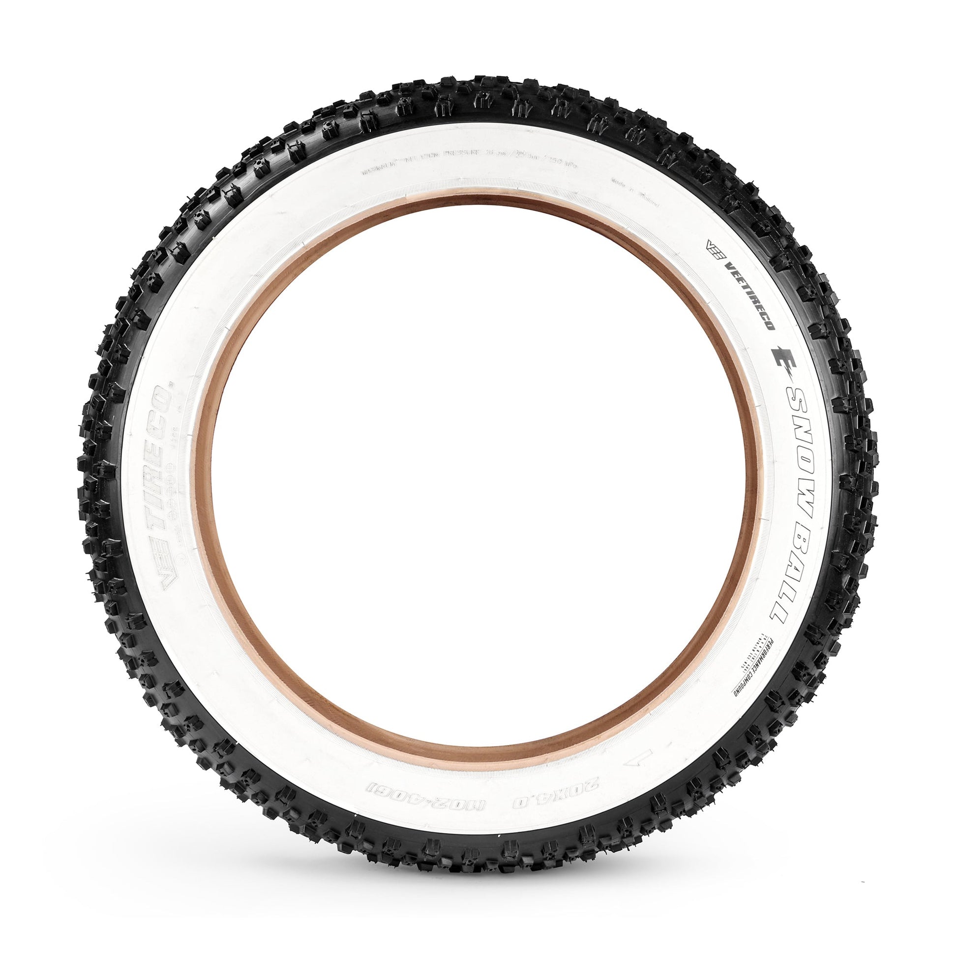 RAEV 20x4 Vee Tire Snowball Fat Bike Tire White
