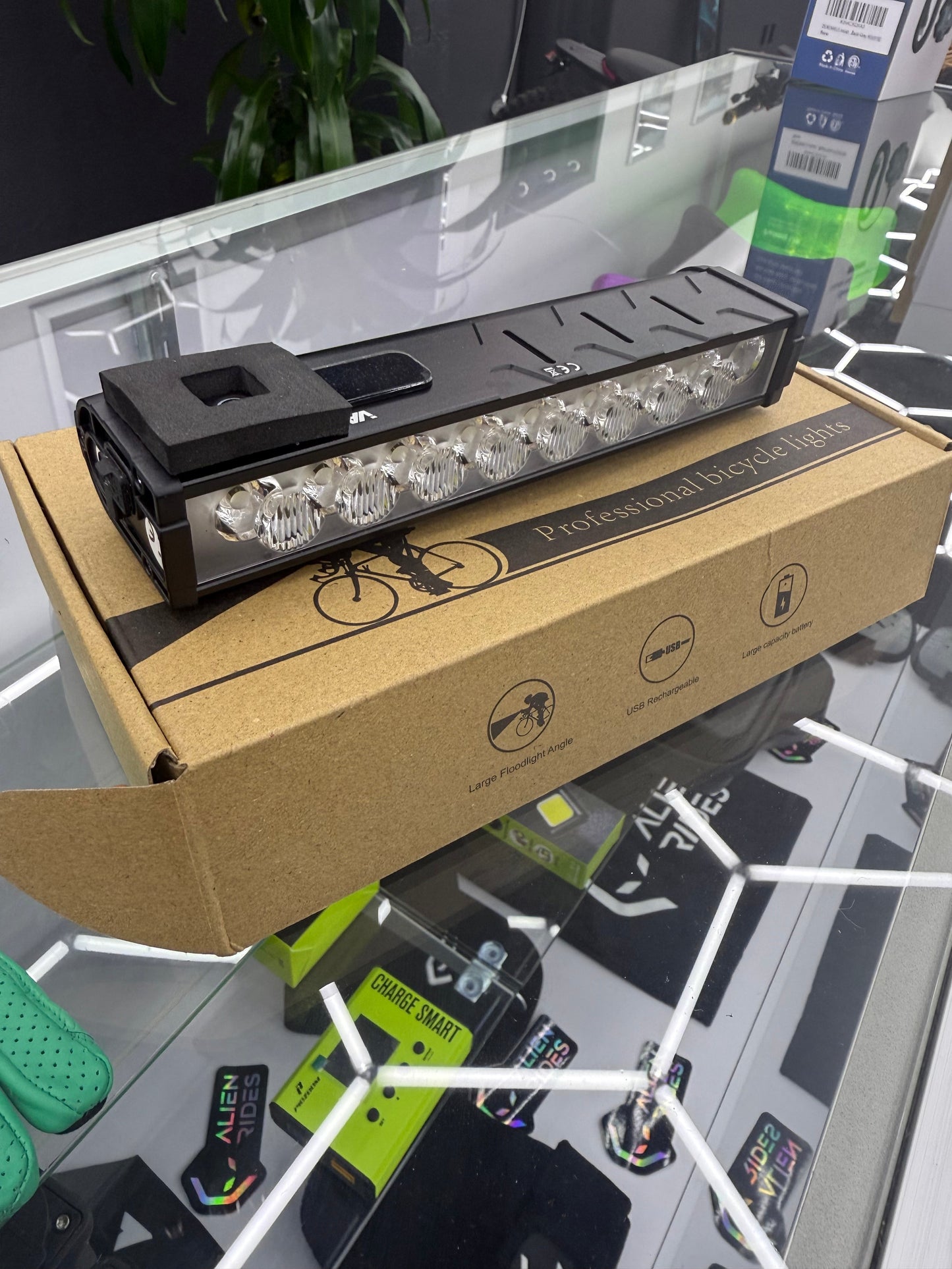 17-LED Light Bar 10,000mAh Rechargeable Headlight for EUC, Scooters & More