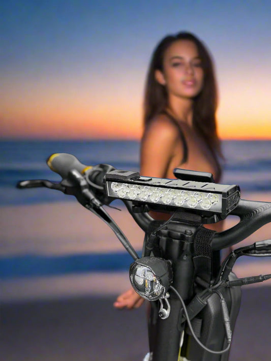 17-LED Light Bar 10,000mAh Rechargeable Headlight for EUC, Scooters & More