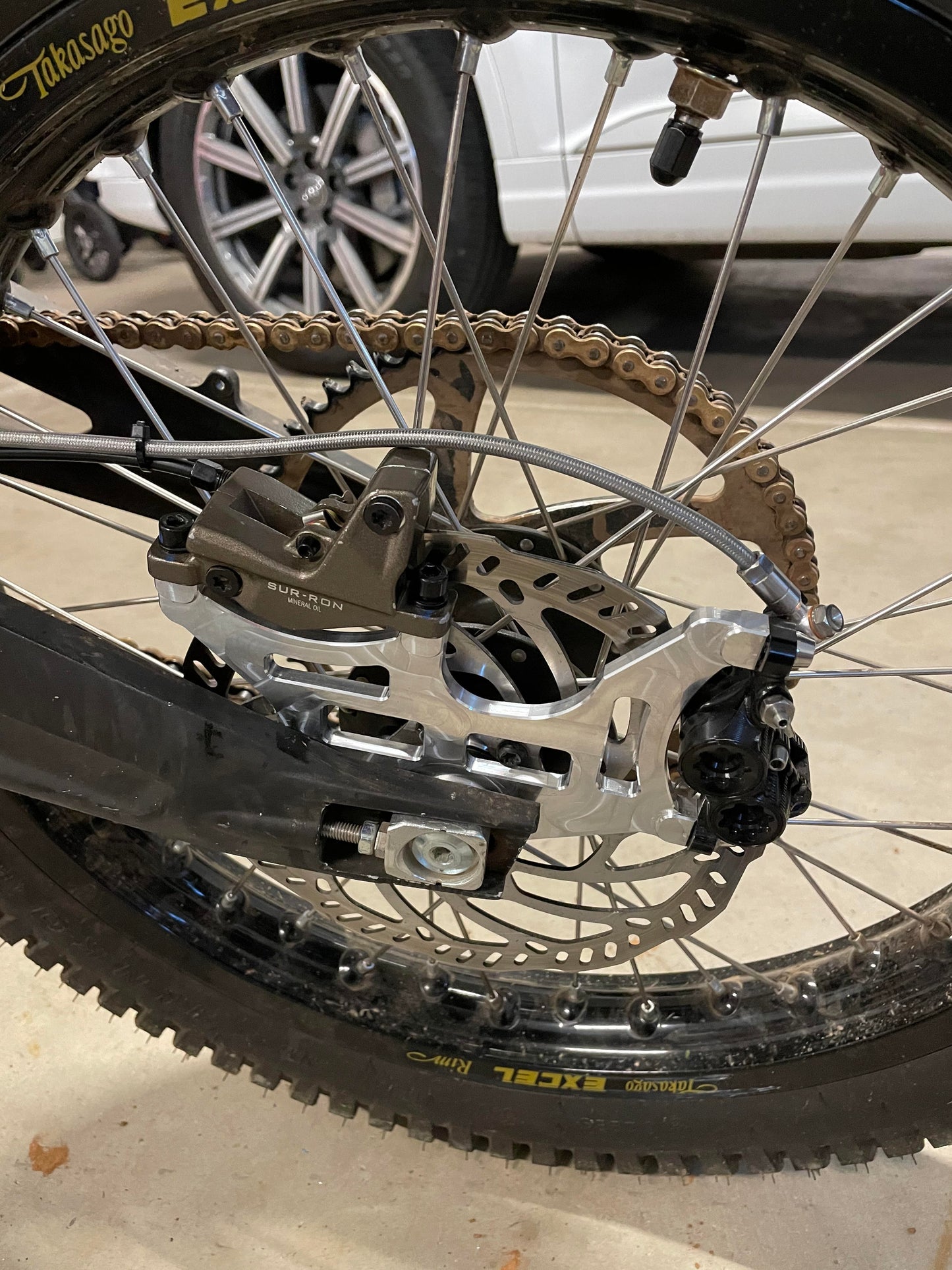 Dual Rear Caliper Bracket Compatbible With Surron