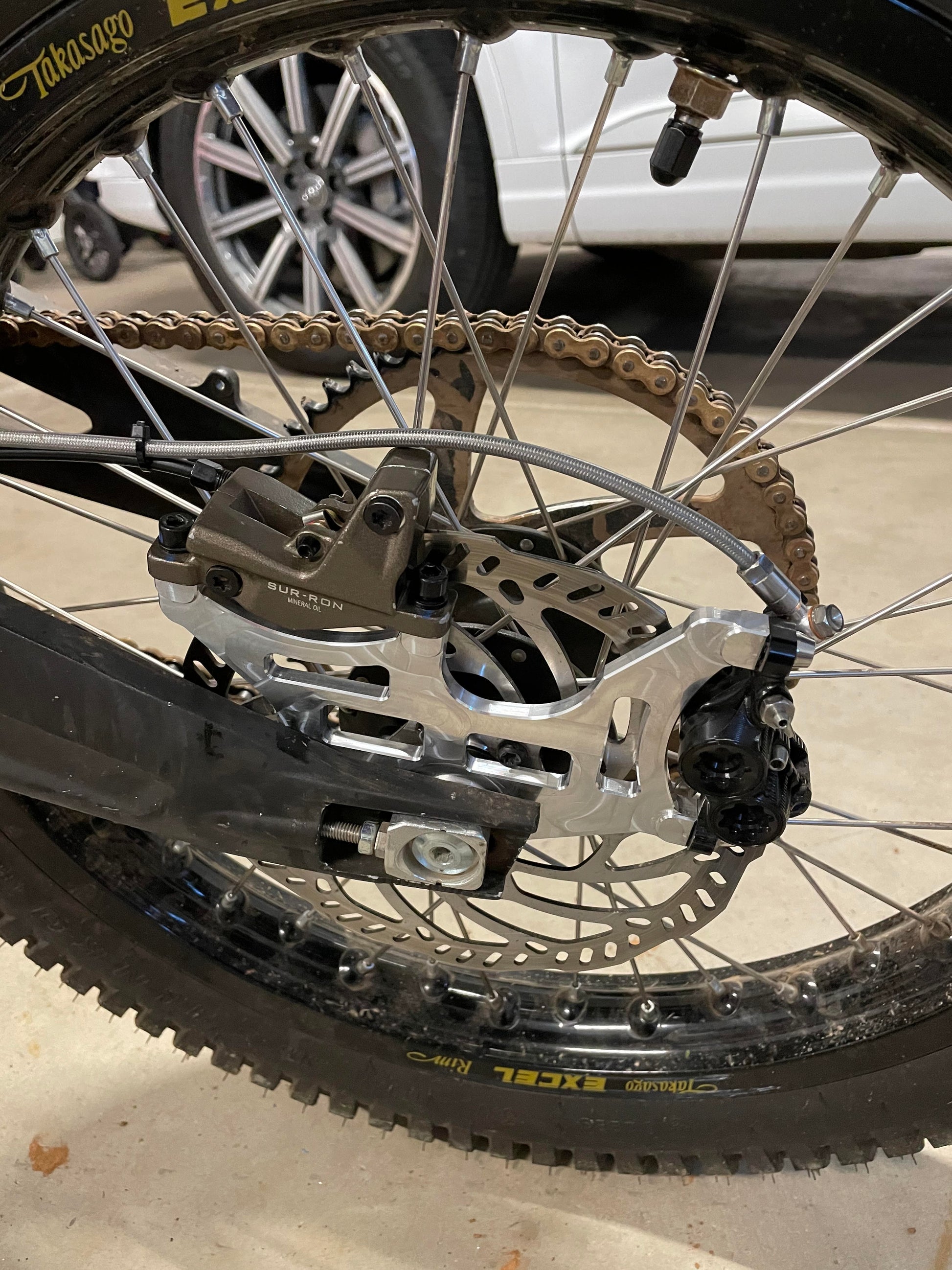 Dual Rear Caliper Bracket Compatbible With Surron