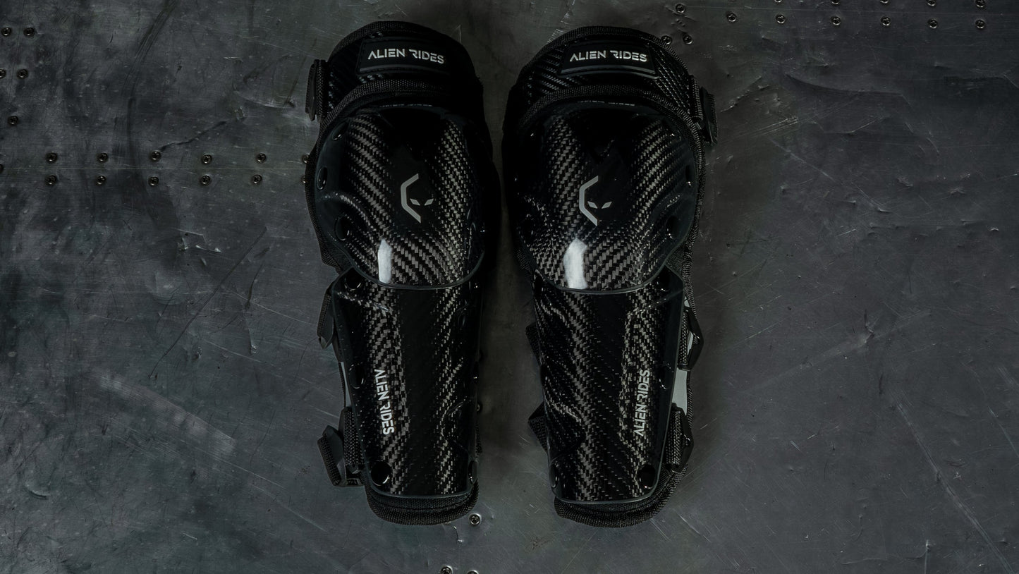 Alien Rides Carbon Fiber Protective Elbow and Knee Pads