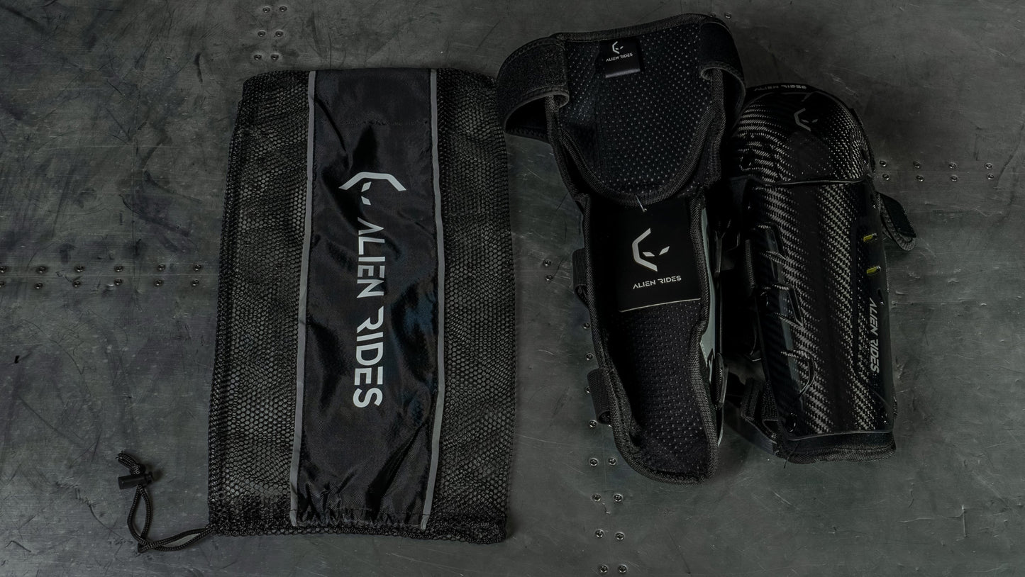 Alien Rides Carbon Fiber Protective Elbow and Knee Pads