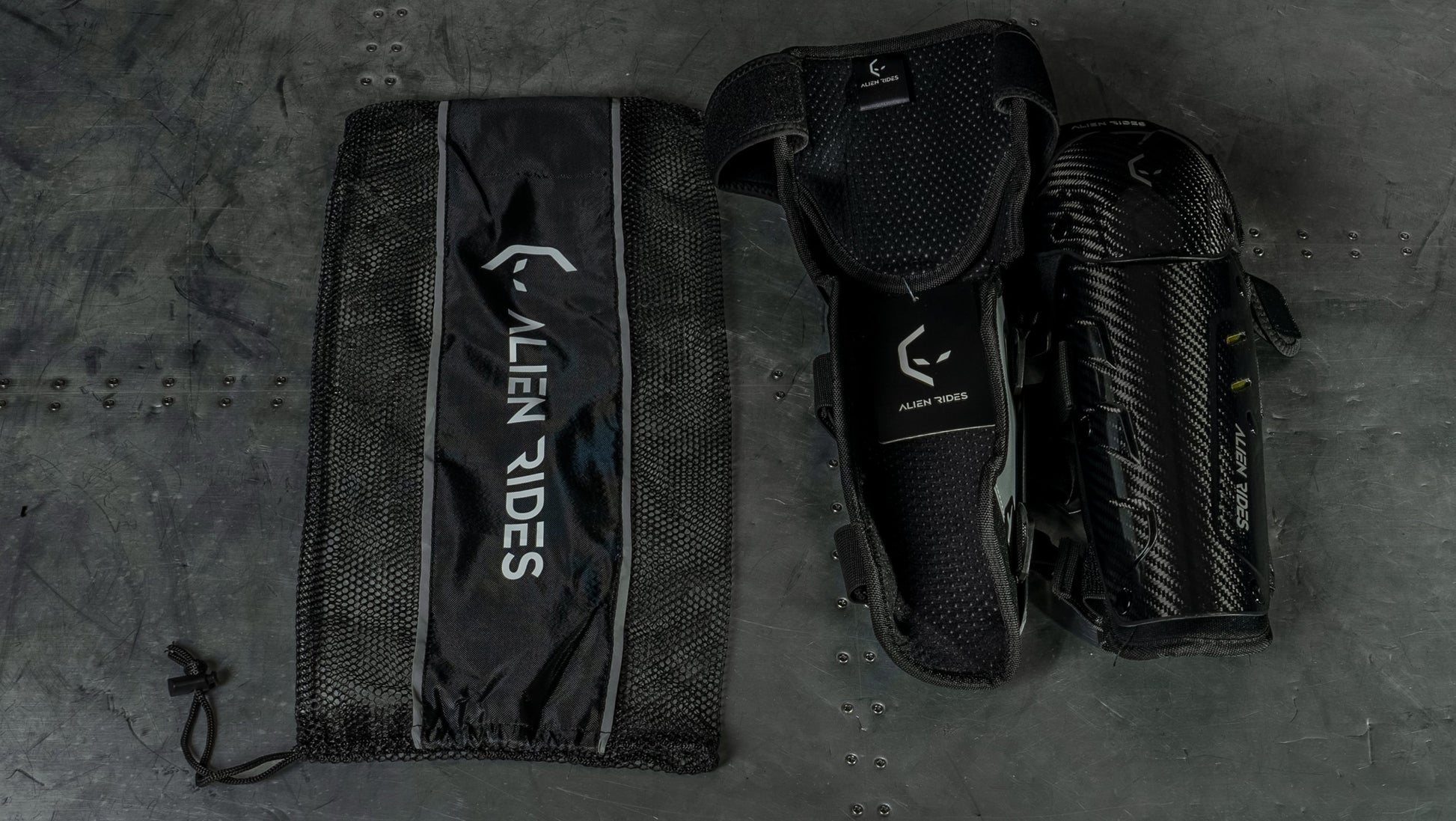 Alien Rides Carbon Fiber Protective Elbow and Knee Pads