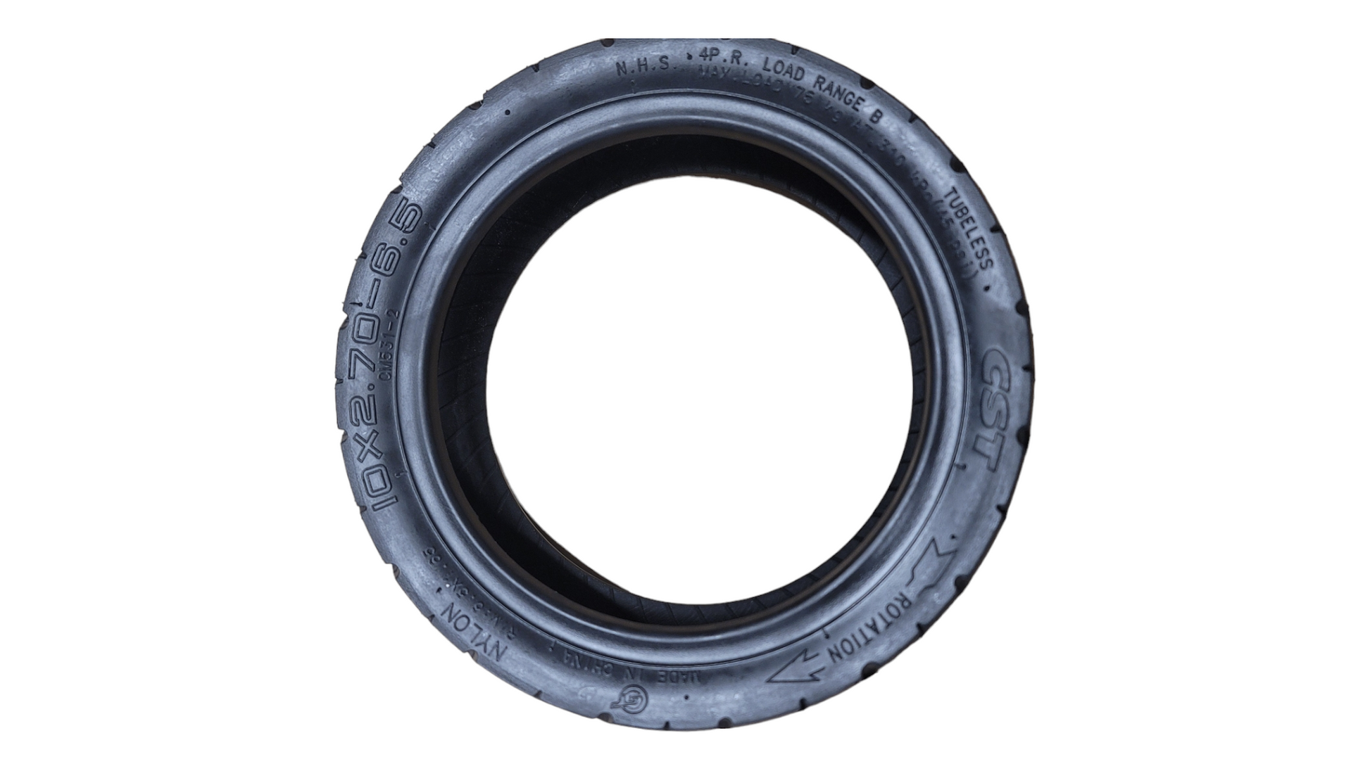 10x2.7 Tubeless Tire With Self Healing Glue For Apollo City/City Pro